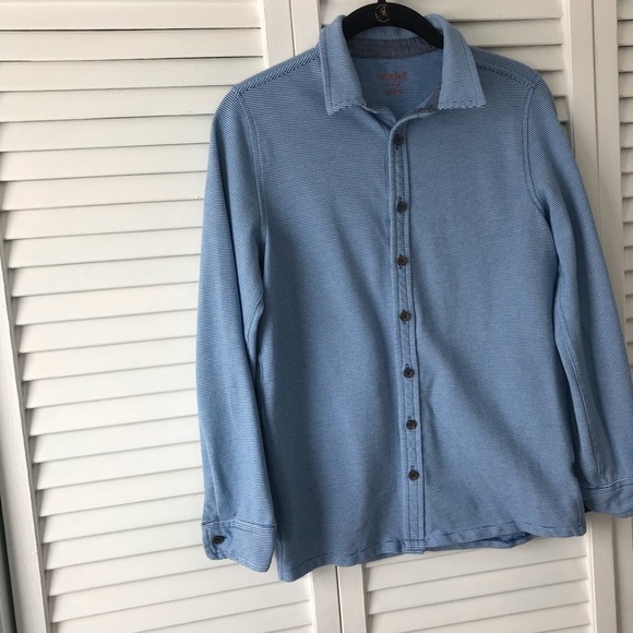 3/$25 Cat & Jack Light Blue White Button Down Shirt - Picture 3 of 6